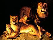 Jean Baptiste Huet A pride of lions Spain oil painting artist